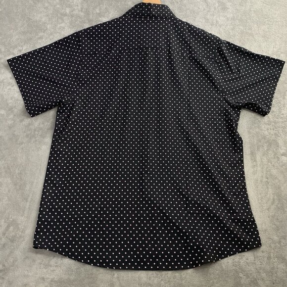 Dixxon Flannel Co The Milton Shirt Mens XL Short Sleeve Black White Polka Dot - Picture 8 of 8